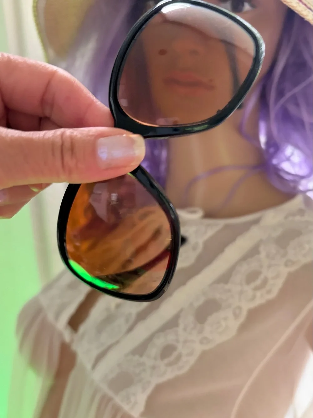 Oakley Black Frame Sunglasses with Brown/Amber Lenses